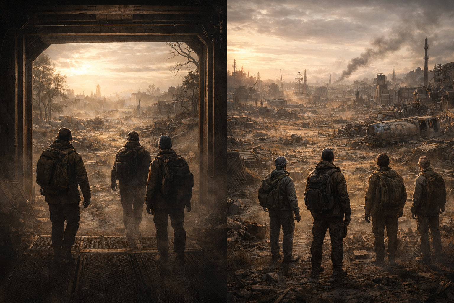 Катастрофа и огонь над городом