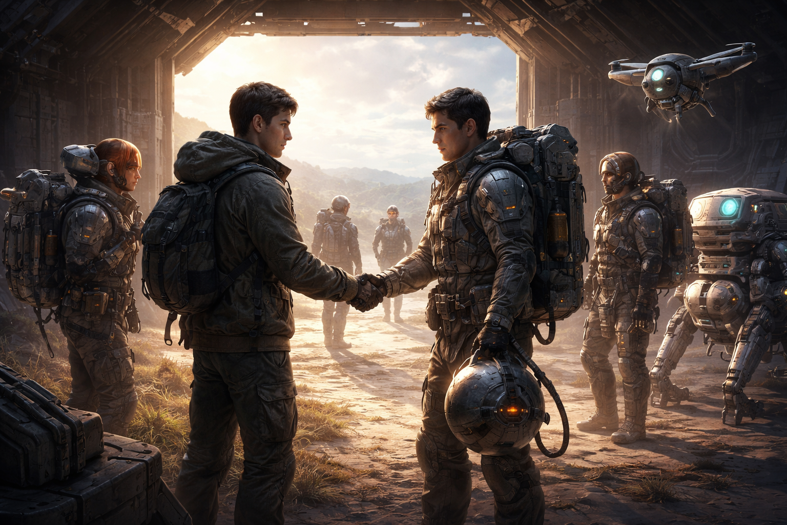 Выход из бункера в разрушенный мир